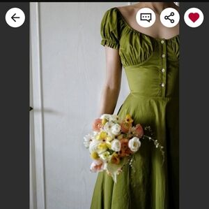 Linen milk maid dress